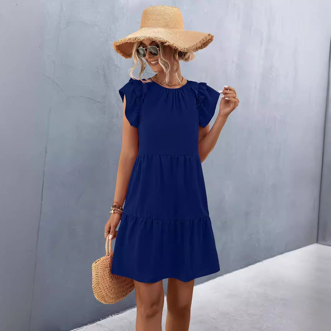 Spring Women's Solid Color Dress