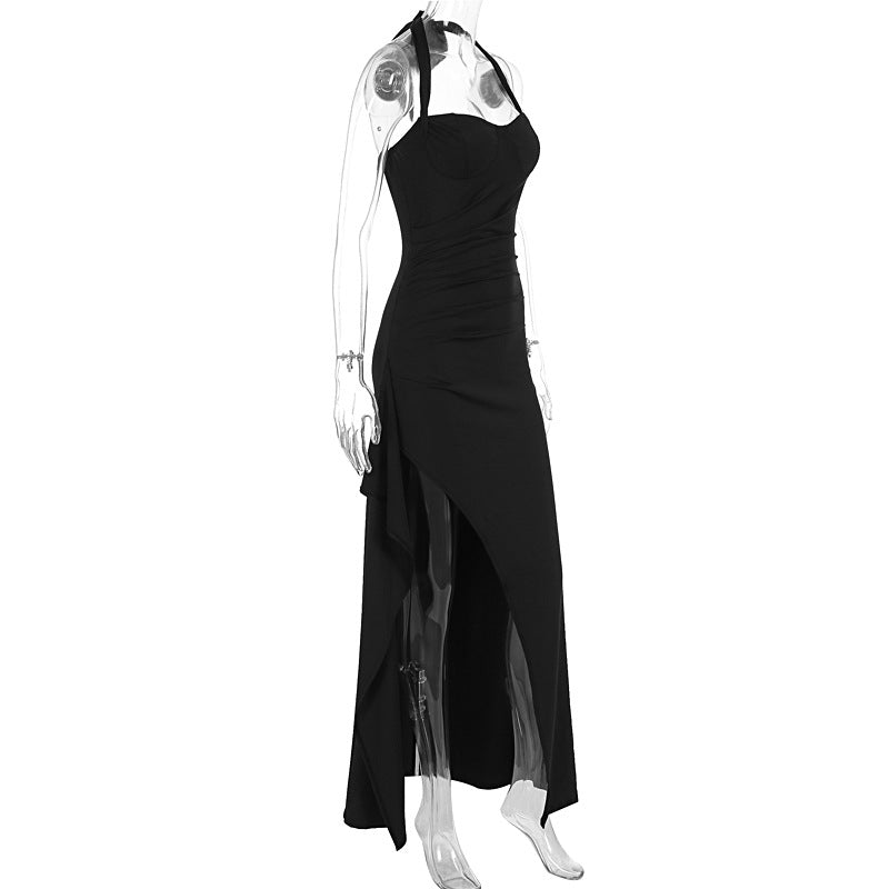 Summer Sexy High-Slit Tie-Waist Formal Gown 8
