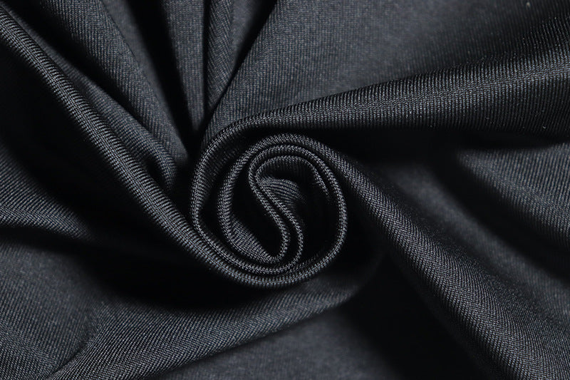 Women's Solid Color Round Neck Sleeveless Flower Decorated Irregular Dress 21