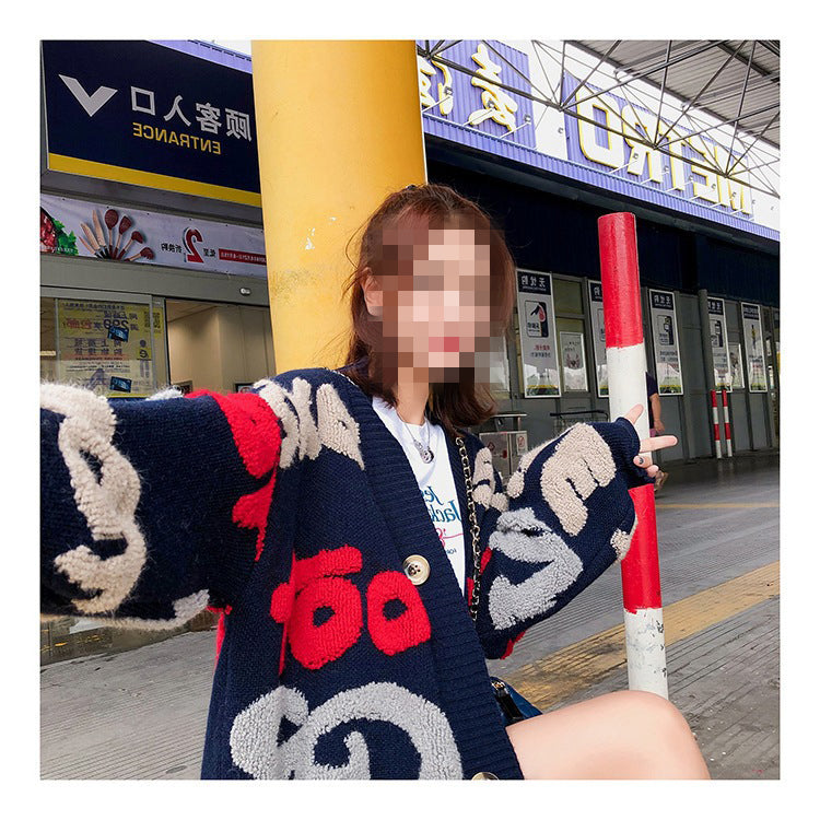 Women Fall/Winter Style Casual Button V-Neck Sweater 18