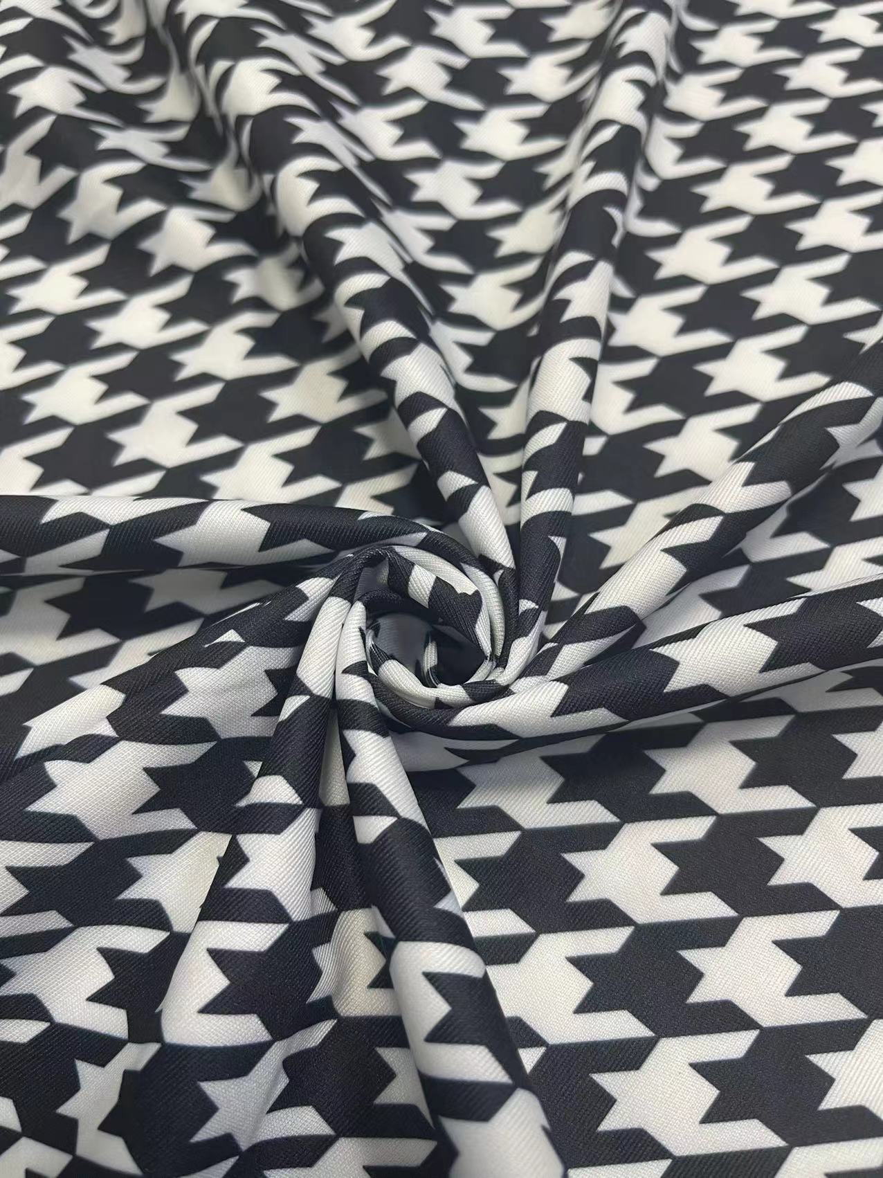 Spring And Summer Chic Halter Neck Sleeveless Houndstooth Printed Loose Top High Waist Pants Two Piece Set 22