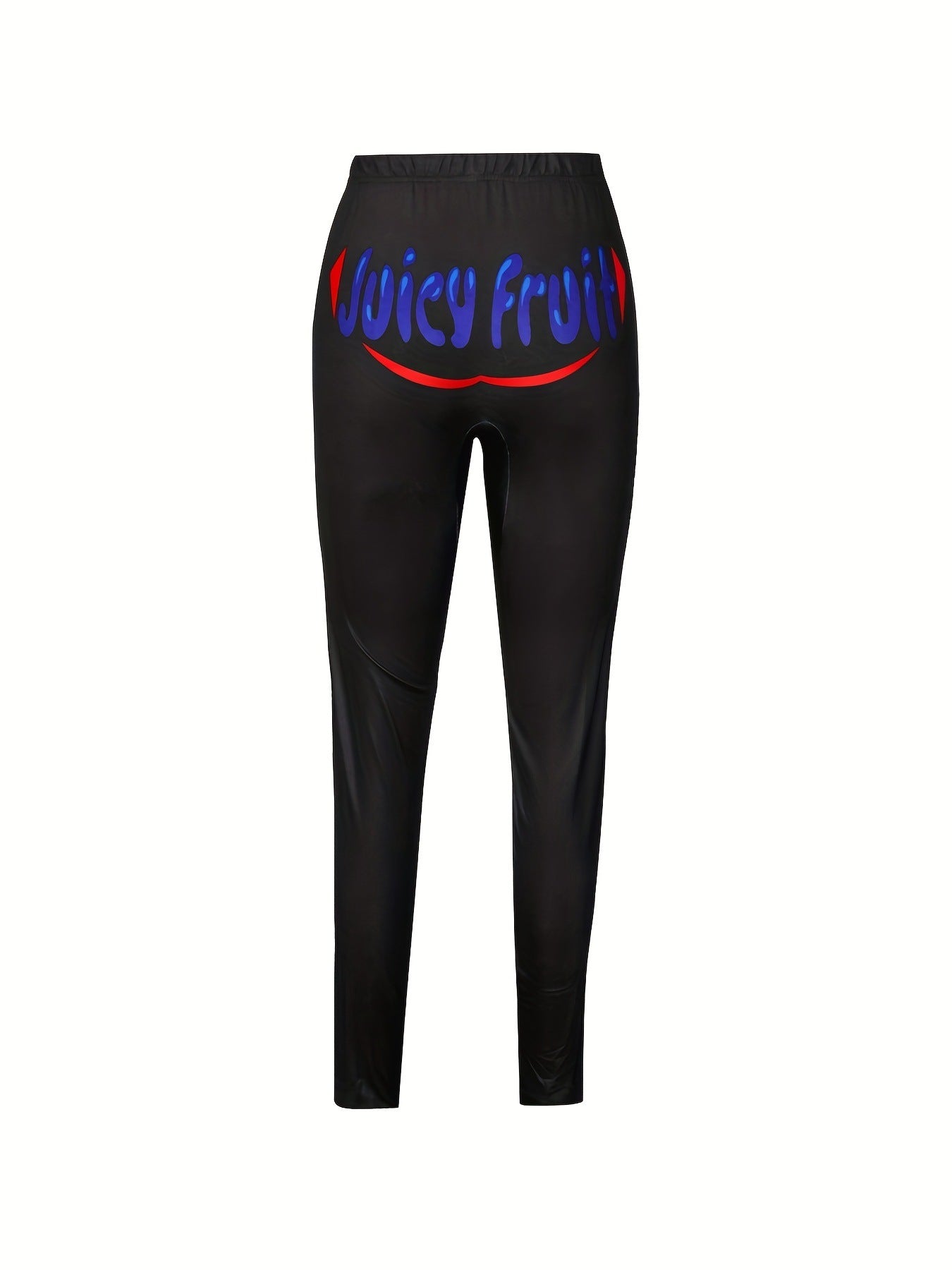 Casual Tight Fitting Letter Printed Trousers Yoga Pants 37