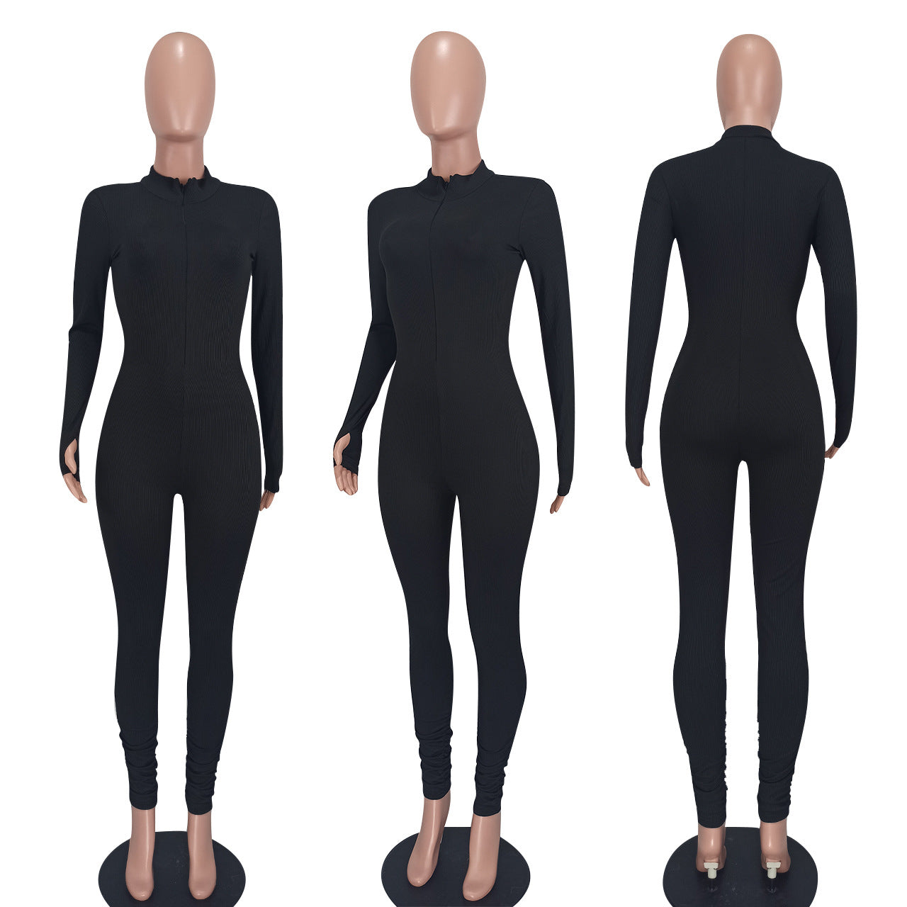 Women's Ribbed Casual Solid Color Jumpsuit 10