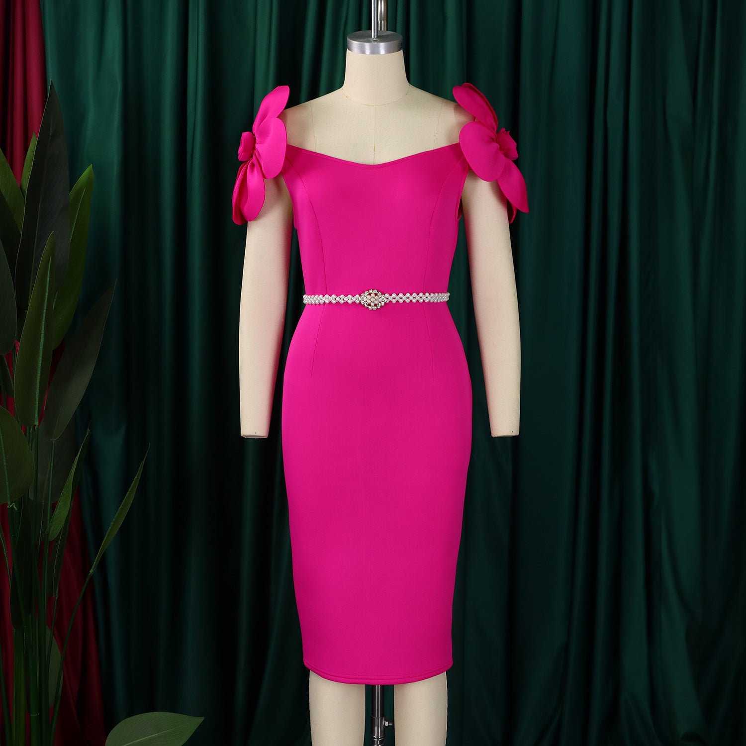 Floral Elegant Off Shoulder Formal Party Dress 31