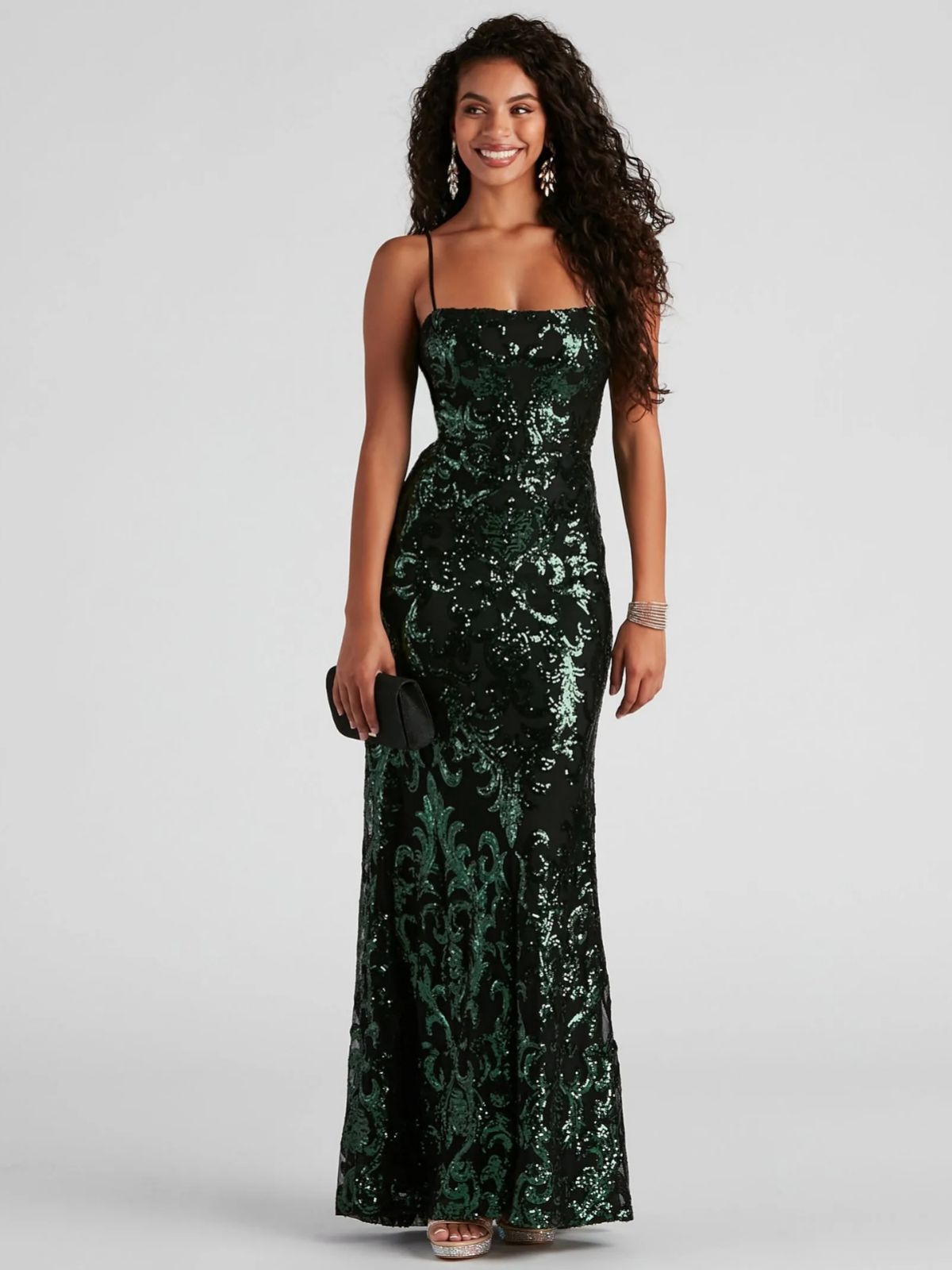 Summer Fashion Sexy Formal Sequin Strap Dress 7