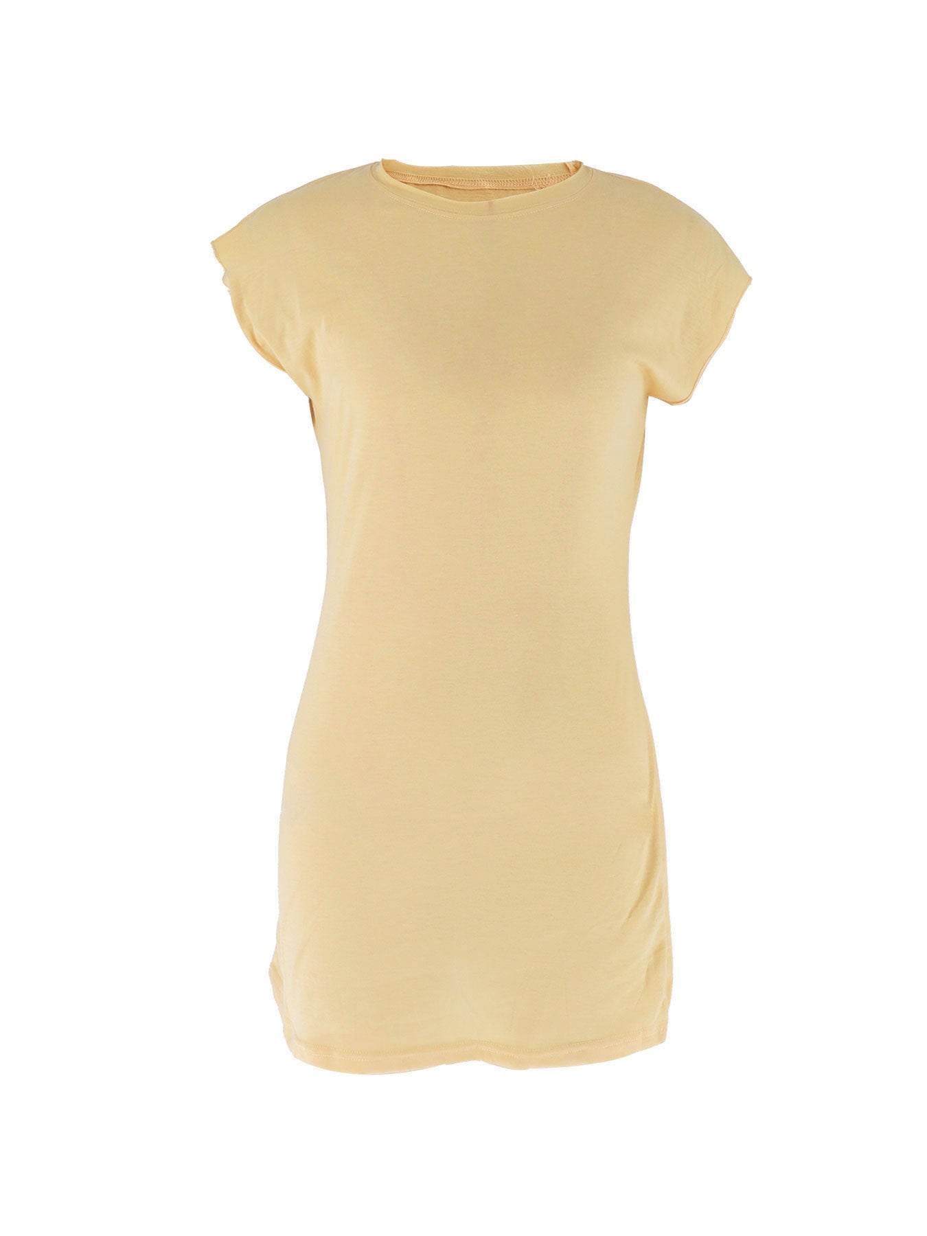 Women Summer Solid Sleeveless Round Neck Stretchy Dress 16