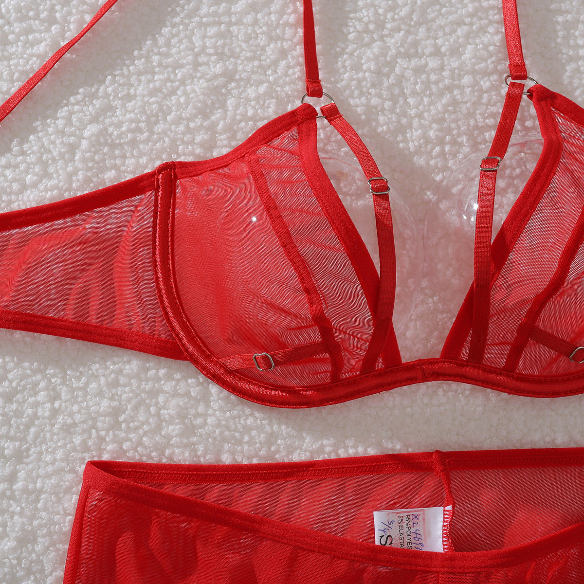 Women casual mesh trousers with bodycon and gloves 8