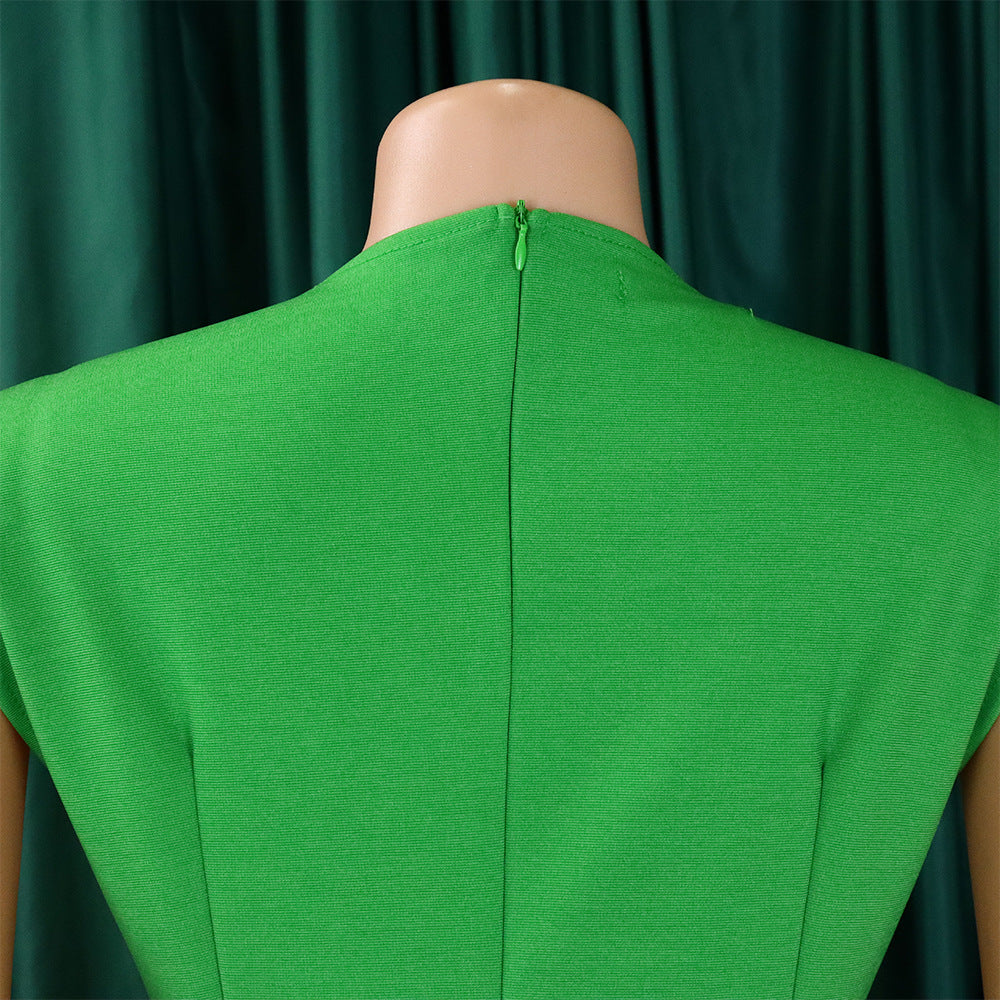 Women's Fashion Chic Elegant Pleated Bodycon Pencil African Dress 25