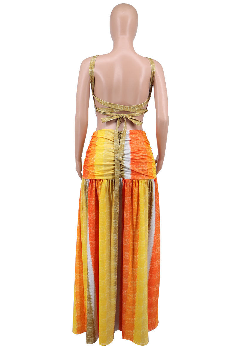 Women's Dresses Summer Slip Skirt Halter Neck Maxi Chic Casual Print Sleeveless Dress 9