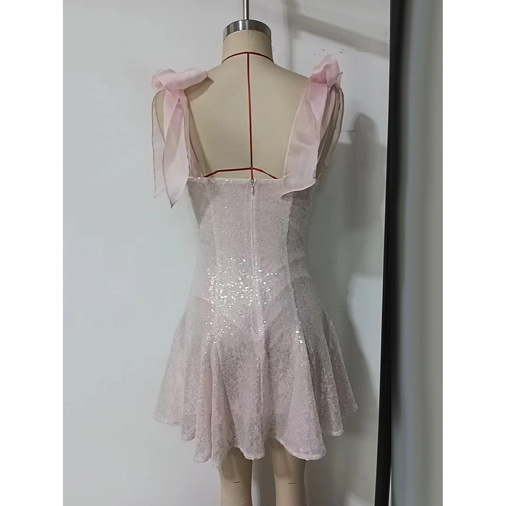 Women Sexy Sequin Party Mini Dress 7