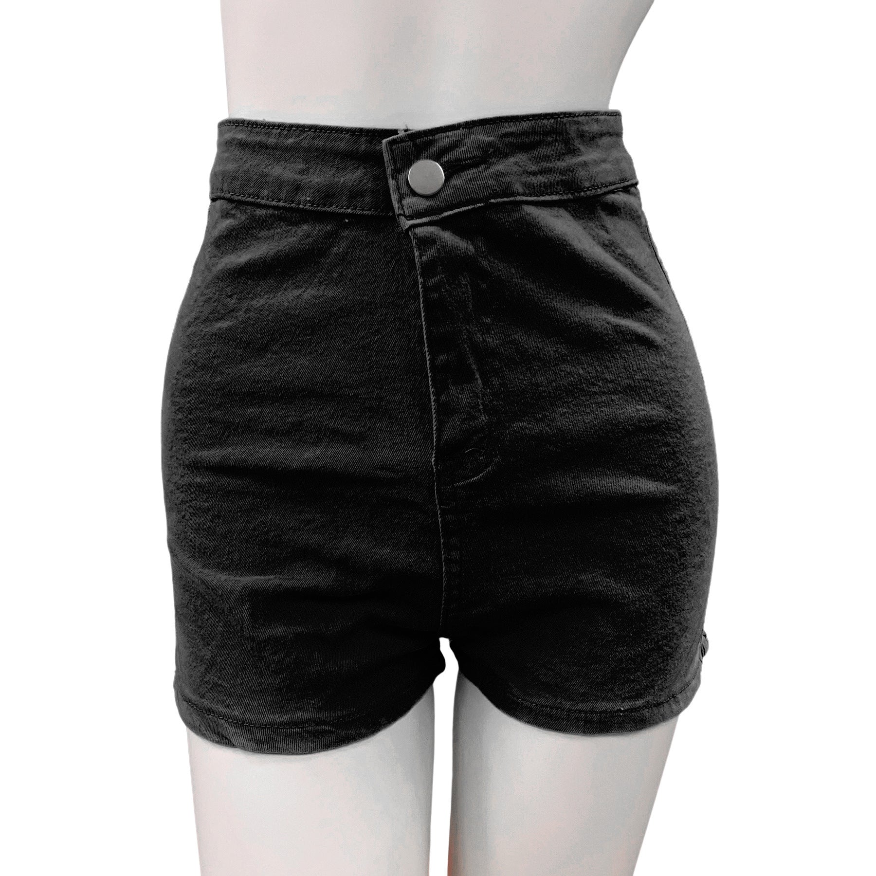 High Waist Stretch Plus Size Sexy Ripped Women's Denim Shorts 17