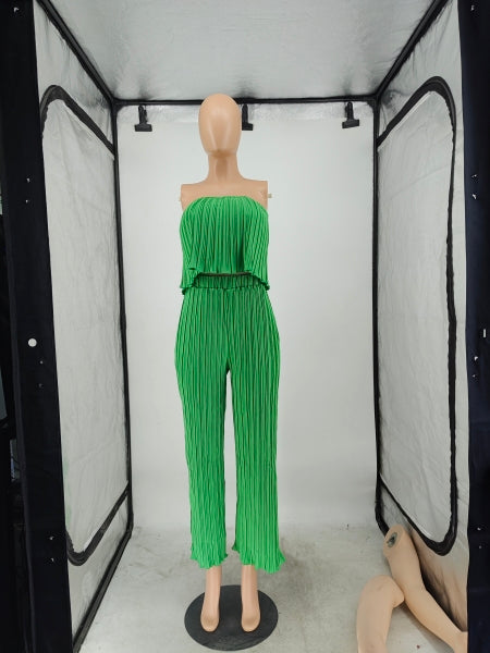 Women Strapless Top and trousers Two Piece Set 18