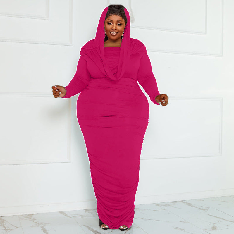 Women Long Sleeve Gathered Bodycon Dress 3