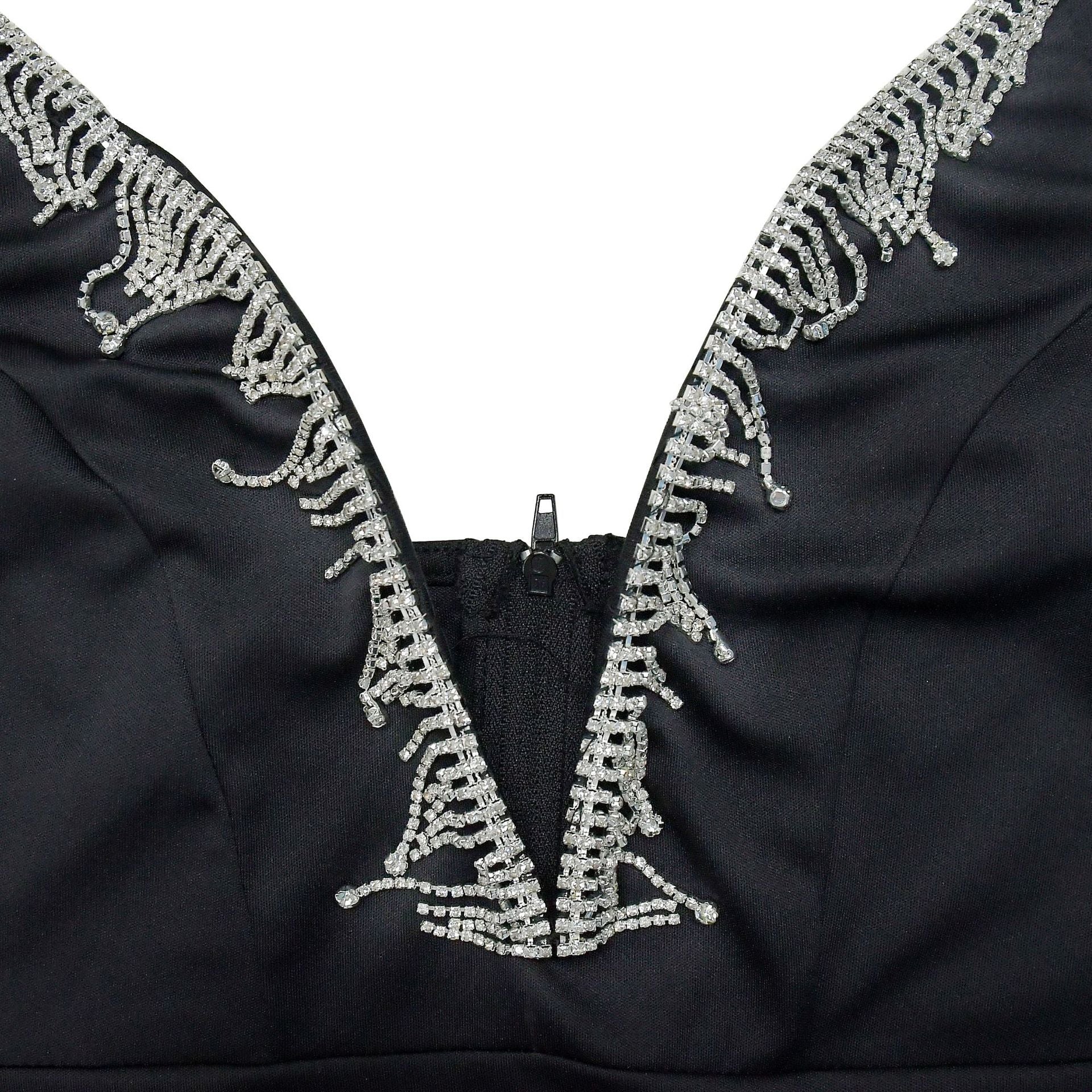 Fashion Women's Solid Color Tassel Suspender Long Dress 21