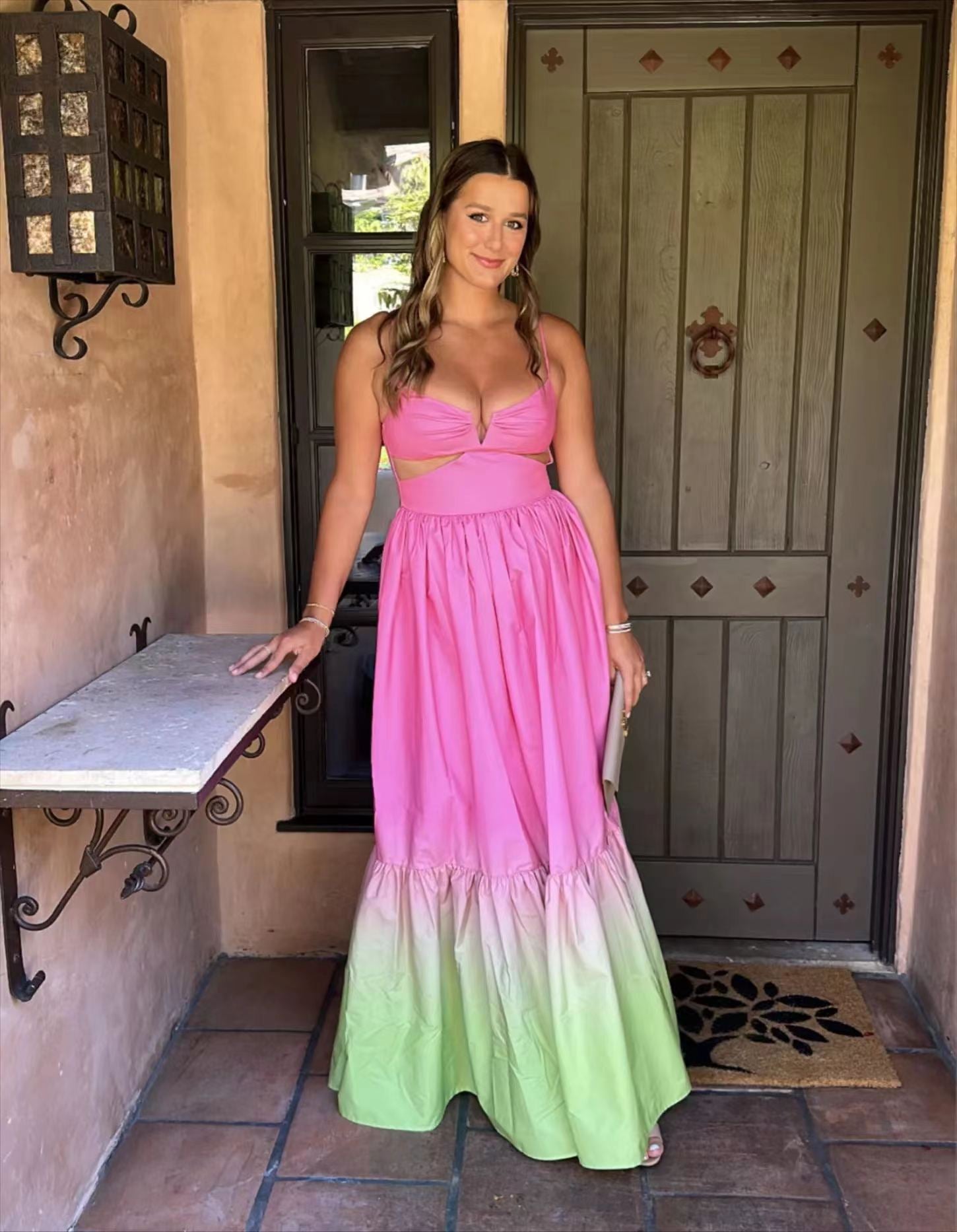 Women Summer Suspender Gradient Backless Sleeveless Dress 11