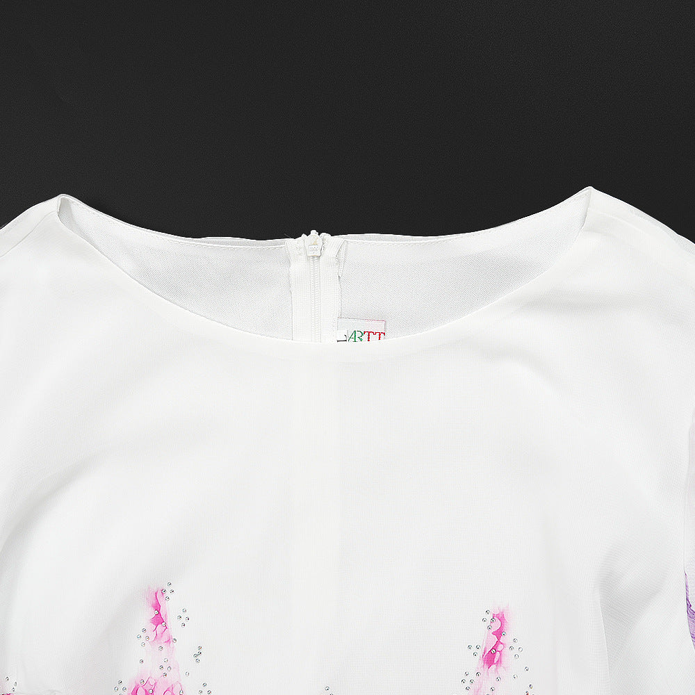 Muslim Print Chiffon Plus Size Women's Long Dress 16