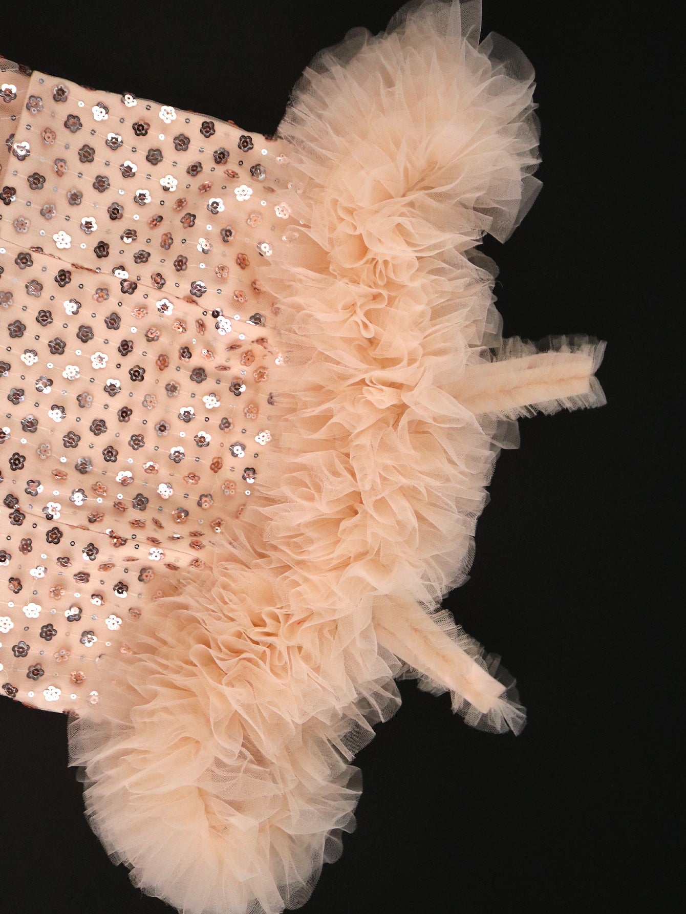 Sexy Off-Shoulder Strap Mesh Sequined A-Line Chic Formal Party Evening Dress 12