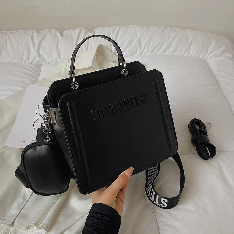 Women's Trendy Bag Popular Letter Shoulder Bag Solid Color Messenger Handbags 4