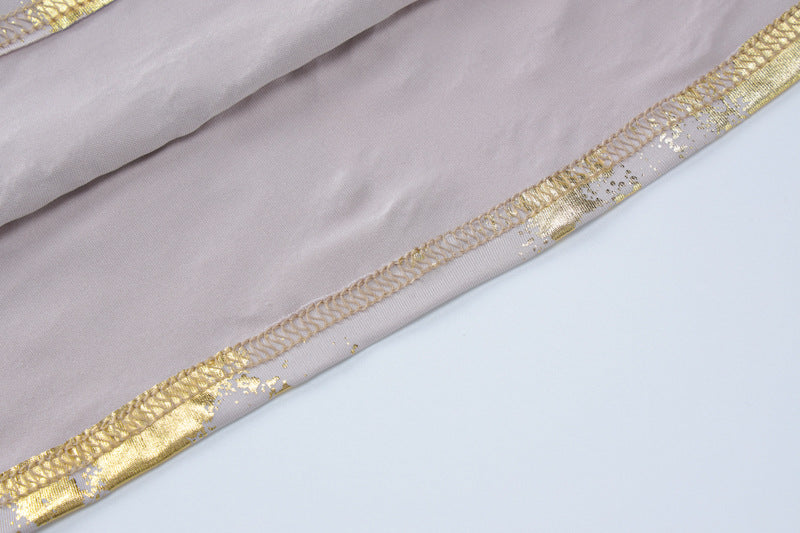 Women's Winter Fashion Sexy Low Back Shiny Strap Dress 14