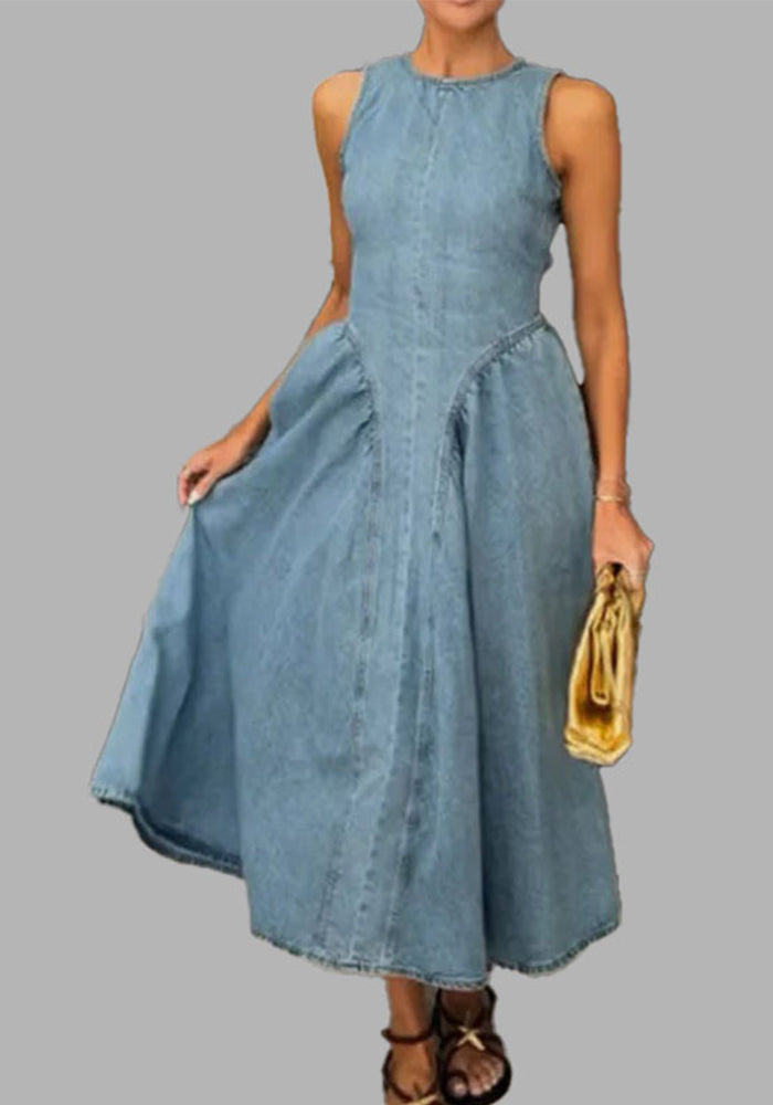 Women Spring Casual Elegant Sleeveless French Dress