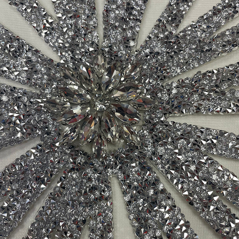 Women's Round Neck Sleeveless Luxury Rhinestone Elegant Bandage Dress 11