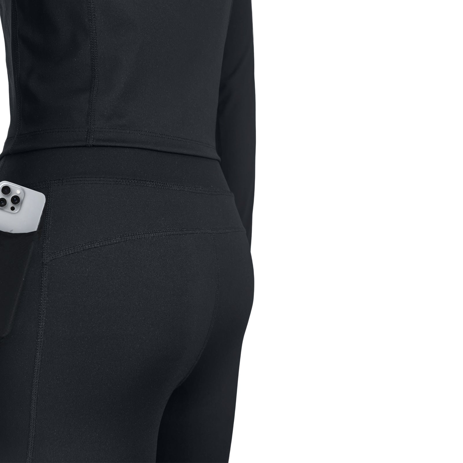 Tight Fitting Quick-Dry Gym Pockets Zipper Yoga Suit Outdoor Running Sportswear 17