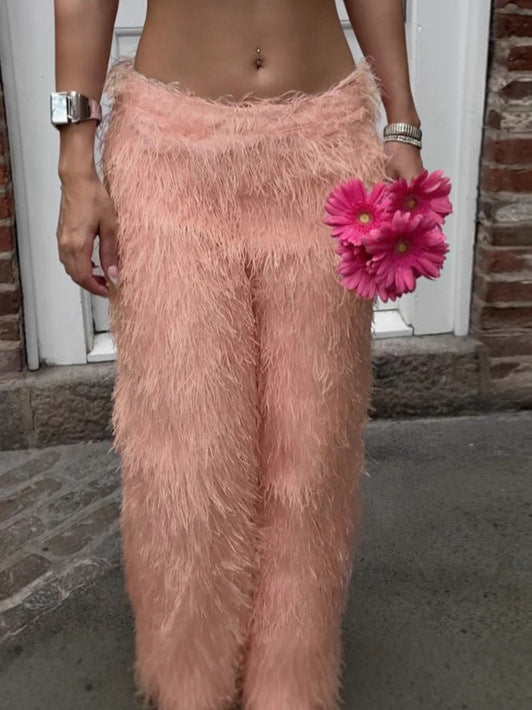 Women Fall Casual Solid Pants 6