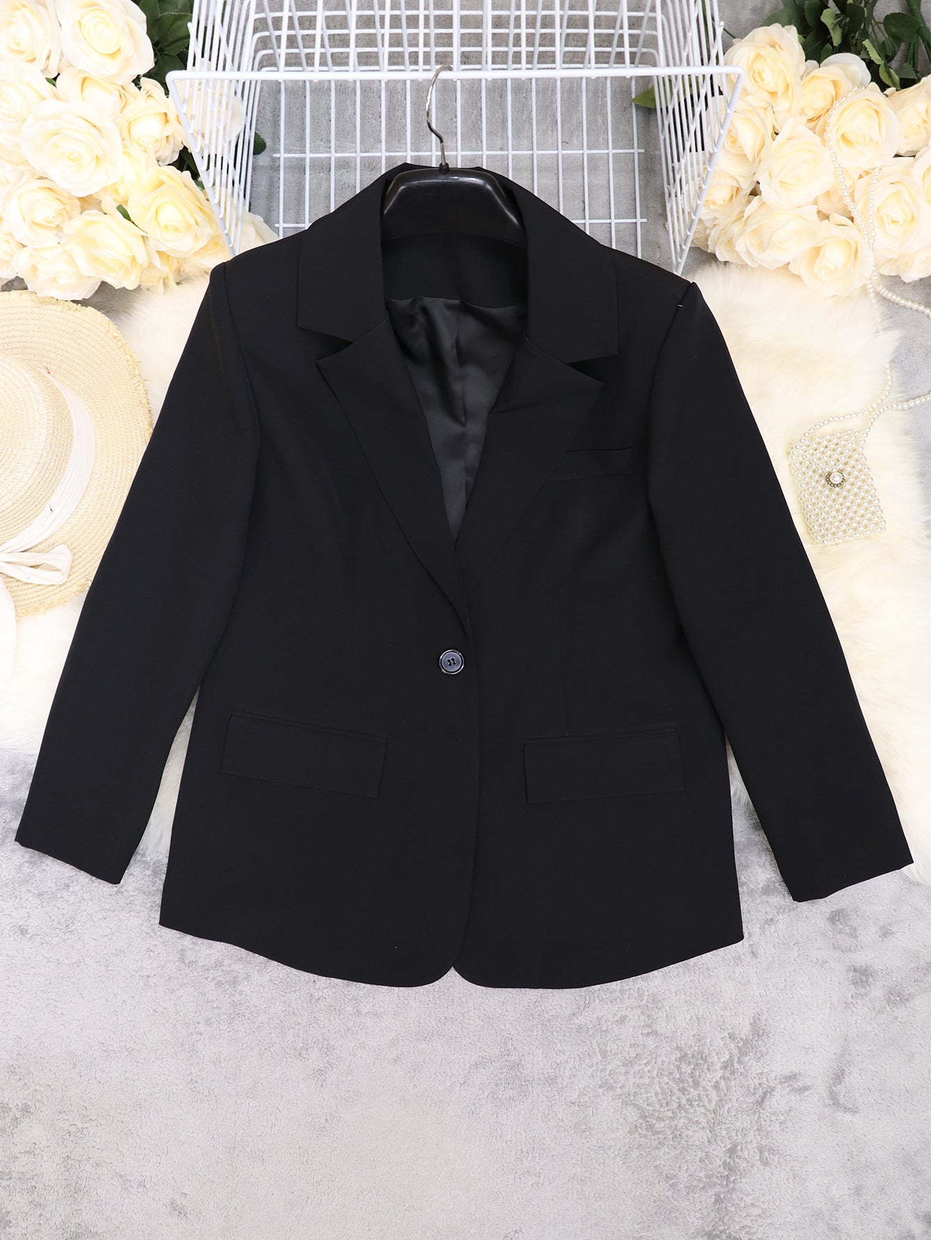 Women's Solid Chic Elegant Slim Waist Blazer 6