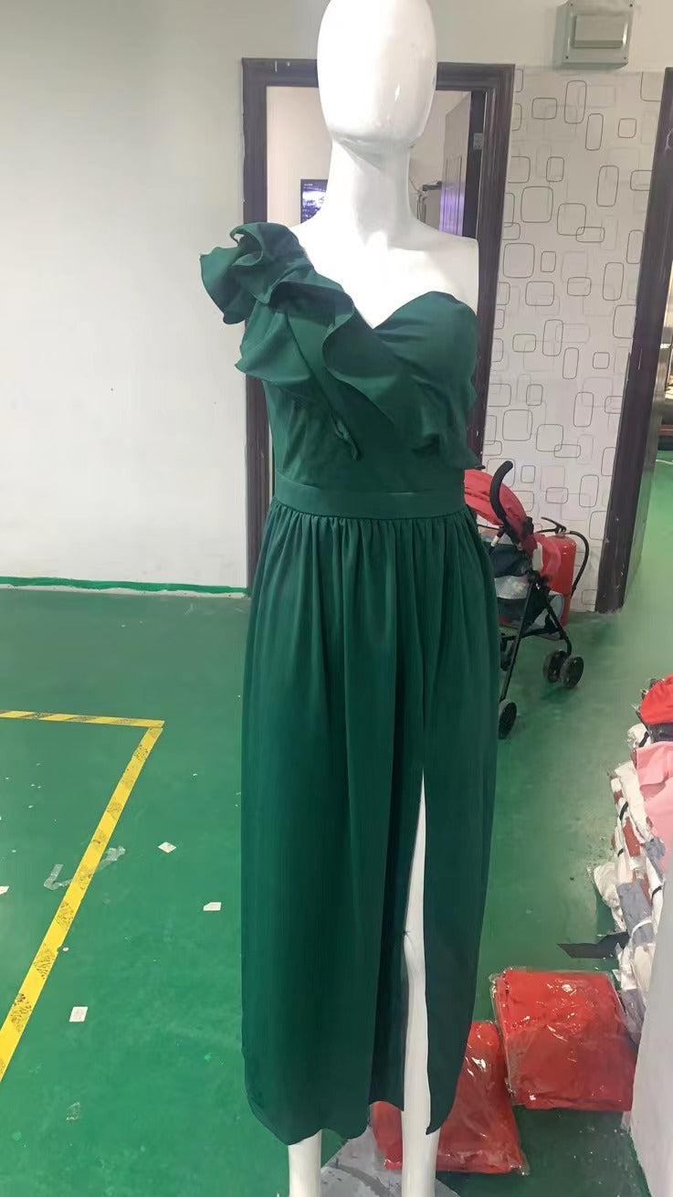 Women's Sleeveless Ruffle Hem Slit Dress 21