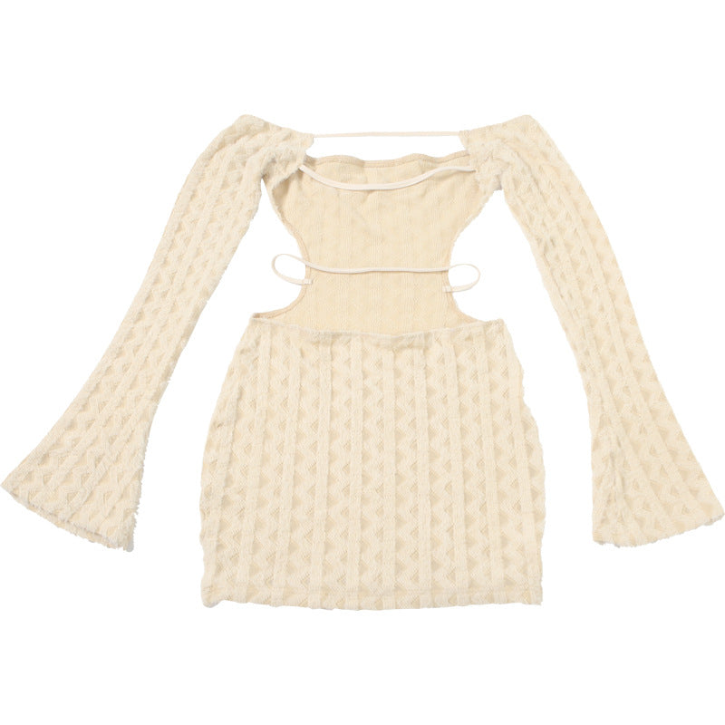 Spring Fashion Sexy Off Shoulder Slim Low Back Bodycon Women's Dress 13