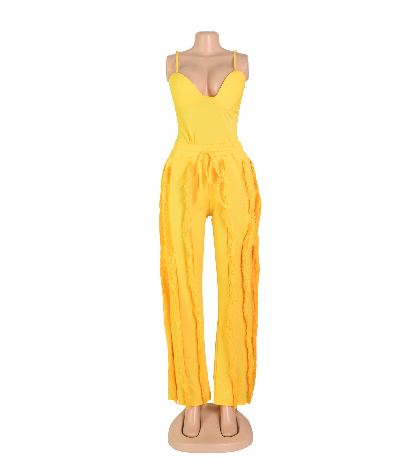 Women's clothing set tassels two-piece pants set 19