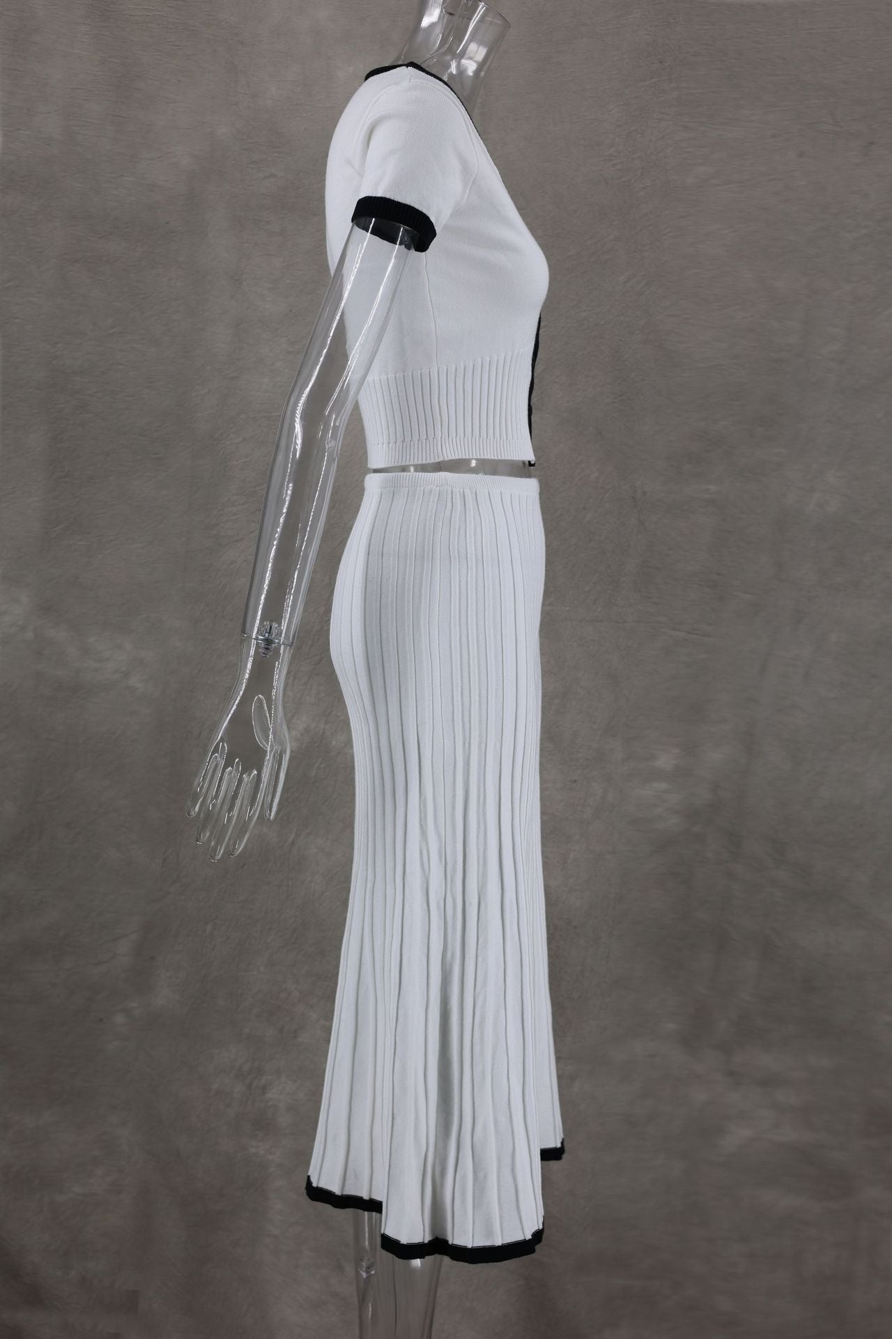 Women Short-sleeved Top And Skirt Two-piece Set 8