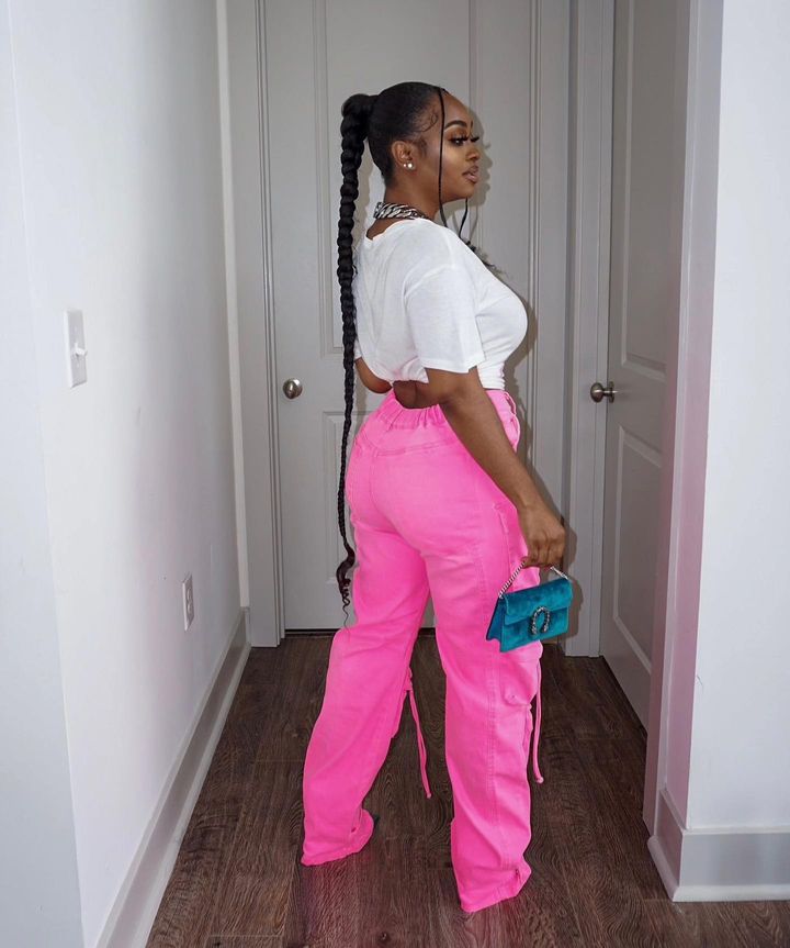 Denim Cargo Pants Multi-Pocket Pants Retro Casual Pocket Pants 18