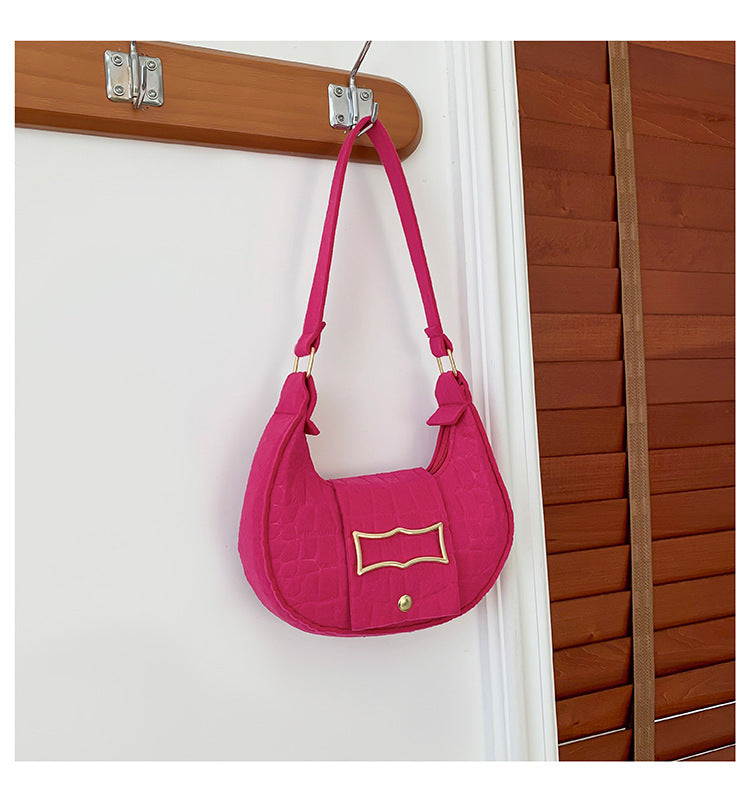Women Trendy Saddle Bag Felt Bag 30