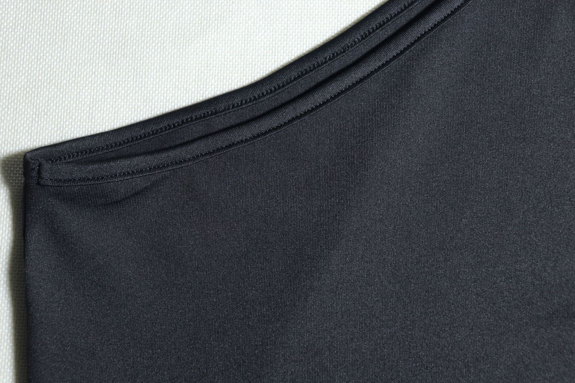 Women's Solid Color Sexy Slash Shoulder Sleeveless Low Back Bodycon Casual Trendy Dress 17