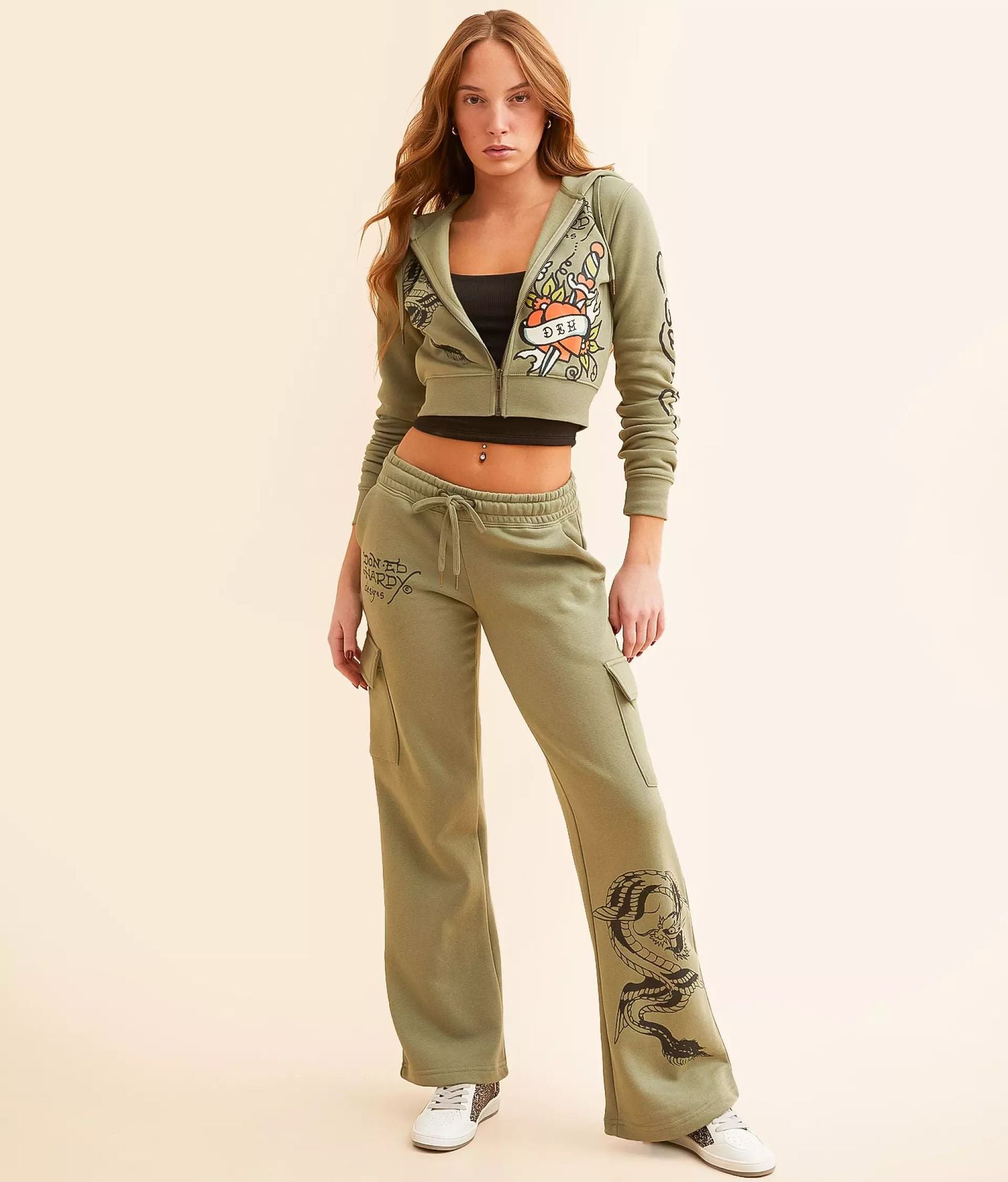 Women Fashion Casual Ladies Printed Hoodie Pants Set Sportswear 11