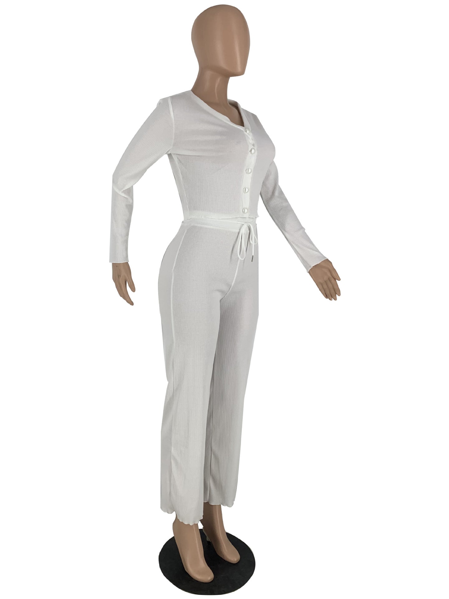 Women Casual V-neck Top and Pant two-piece set 8