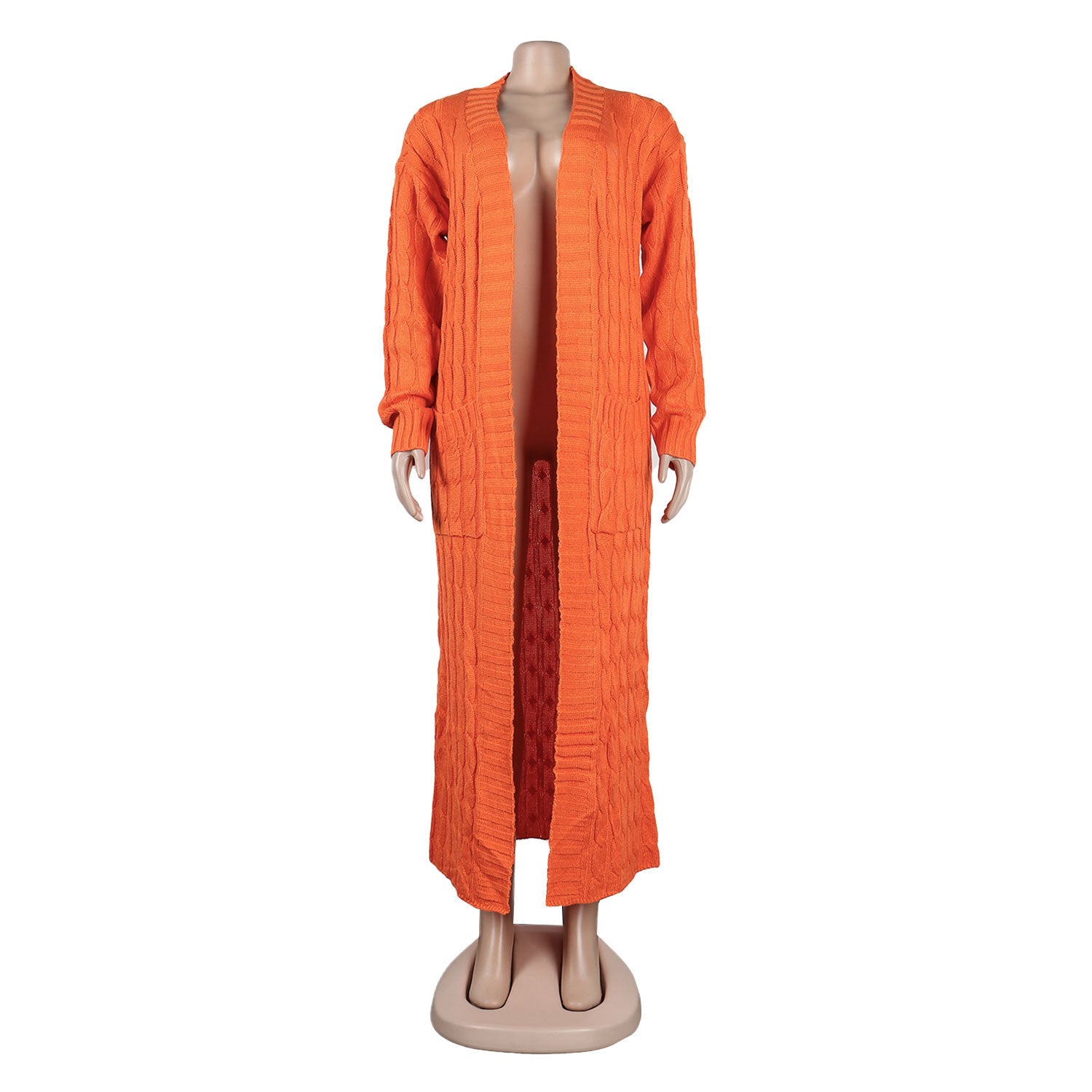 Women Solid Cardigan Sweater 44