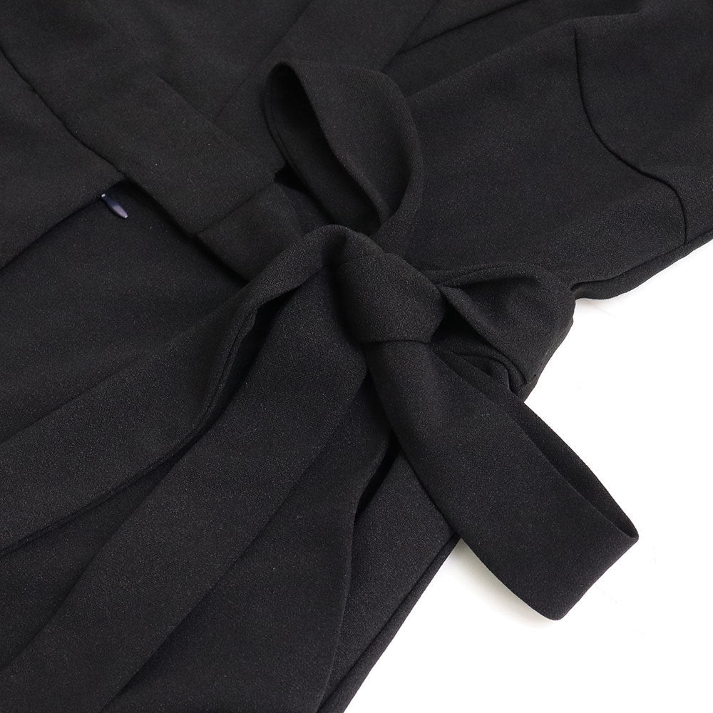 Chic Deep V High Waist Tie Career Women's Jumpsuit 11