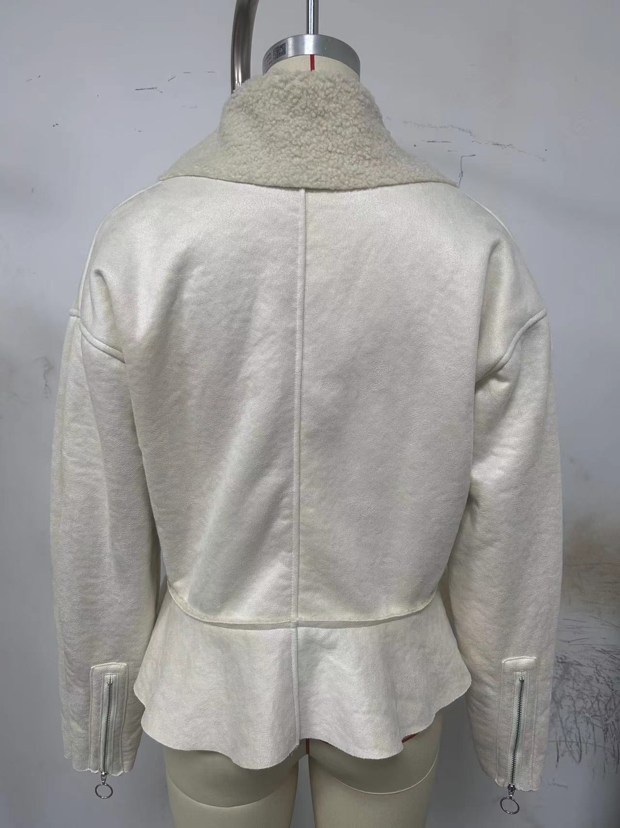 Autumn Winter Turndown Collar Fashion Women's Long-Sleeved Solid Color Jacket 13