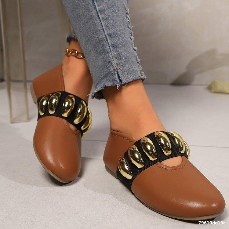 Plus Size Pu Metal Buckle Casual Shoes Women Outdoor Wear Shoes 6
