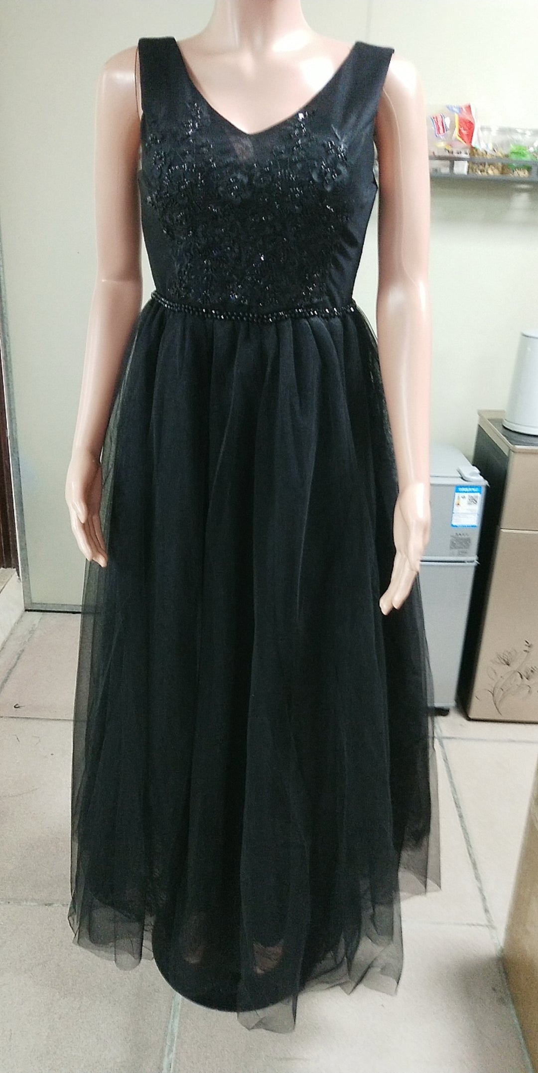 Black Evening Dress Plus Size Slim Fit Formal Party Long Dress （Processing time need 3-6 days） 5