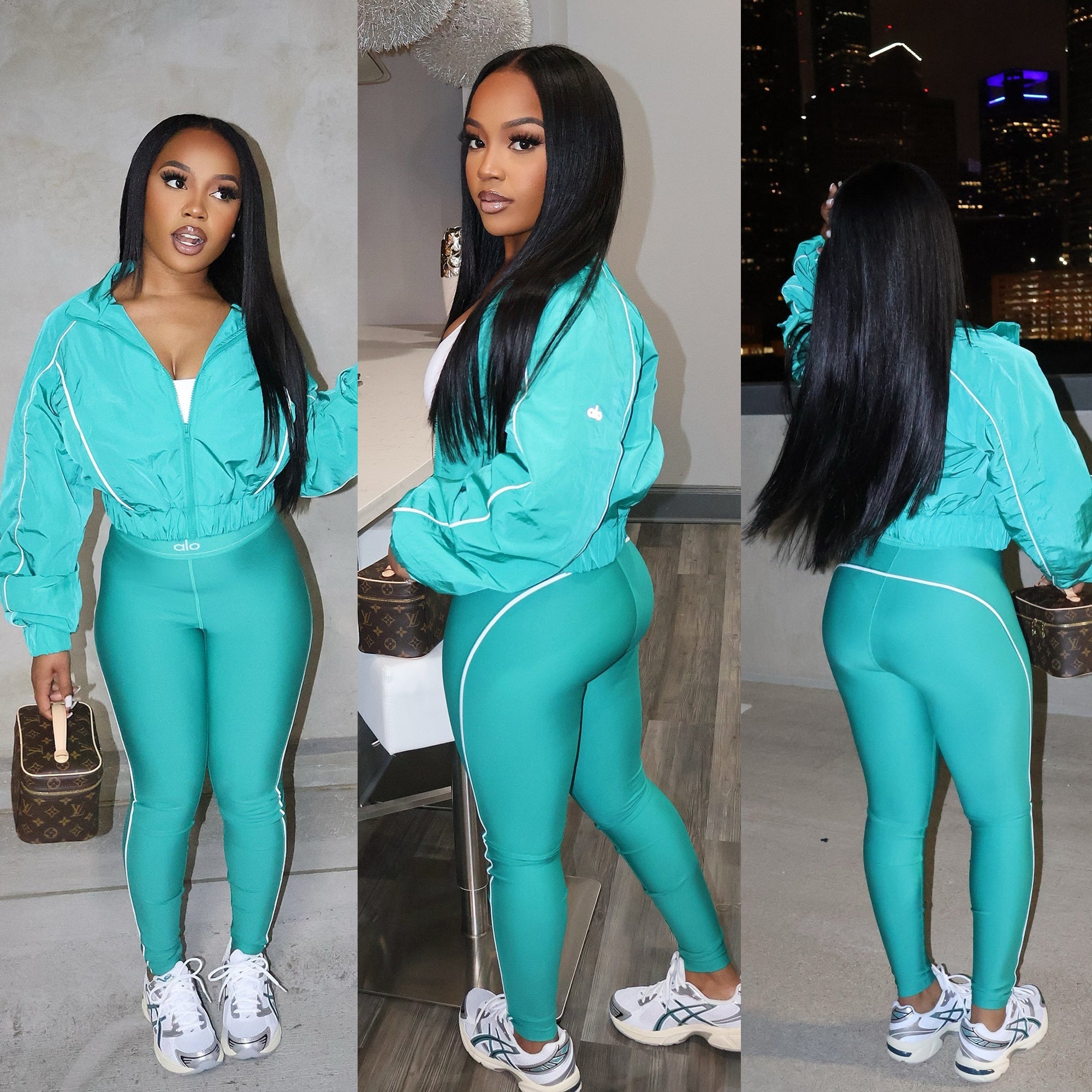 Women's Spring Summer Autumn Fashion Striped Loose Casual Sport Jacket 9