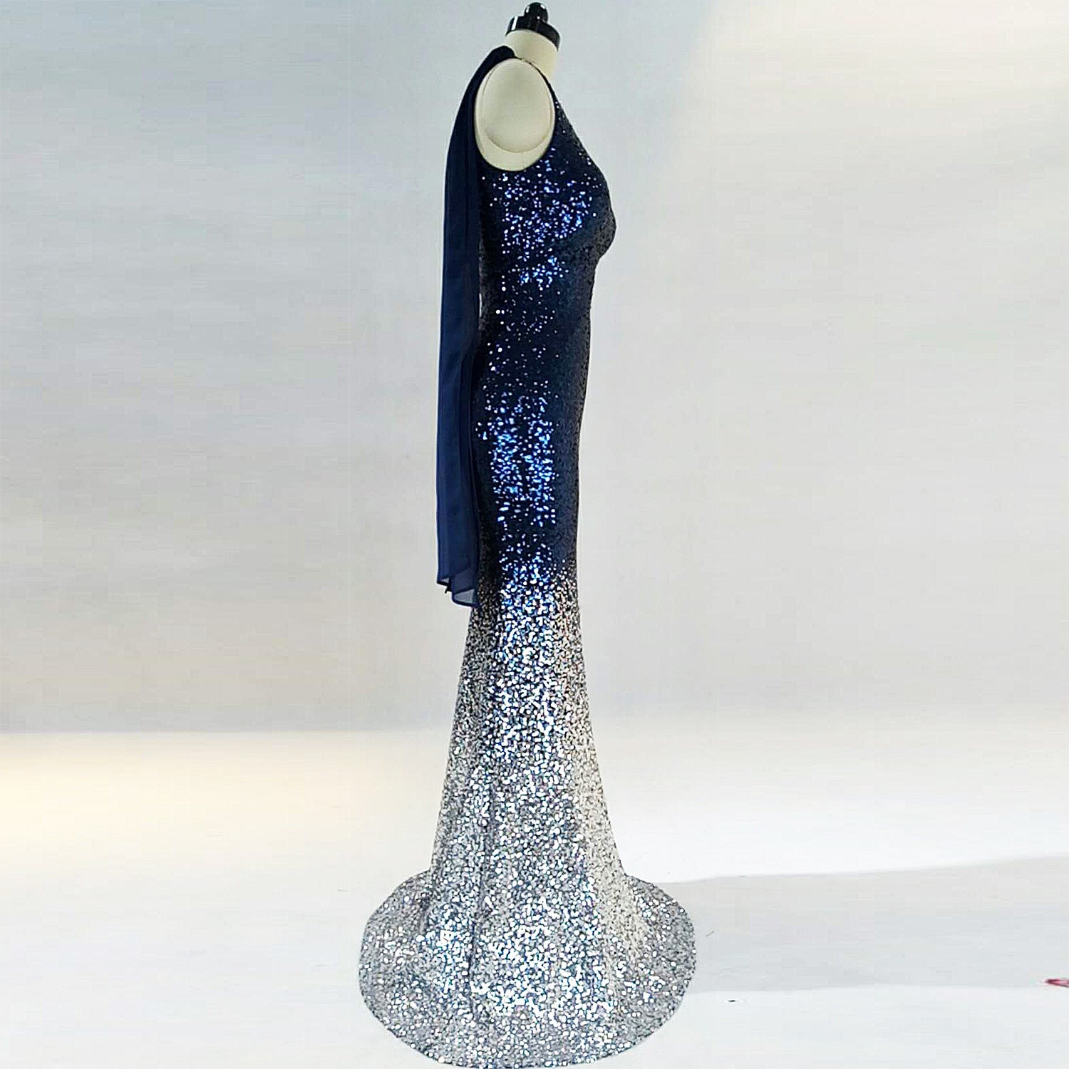 Women Gradient Sequins Formal Party Maxi Mermaid Evening Dress 23