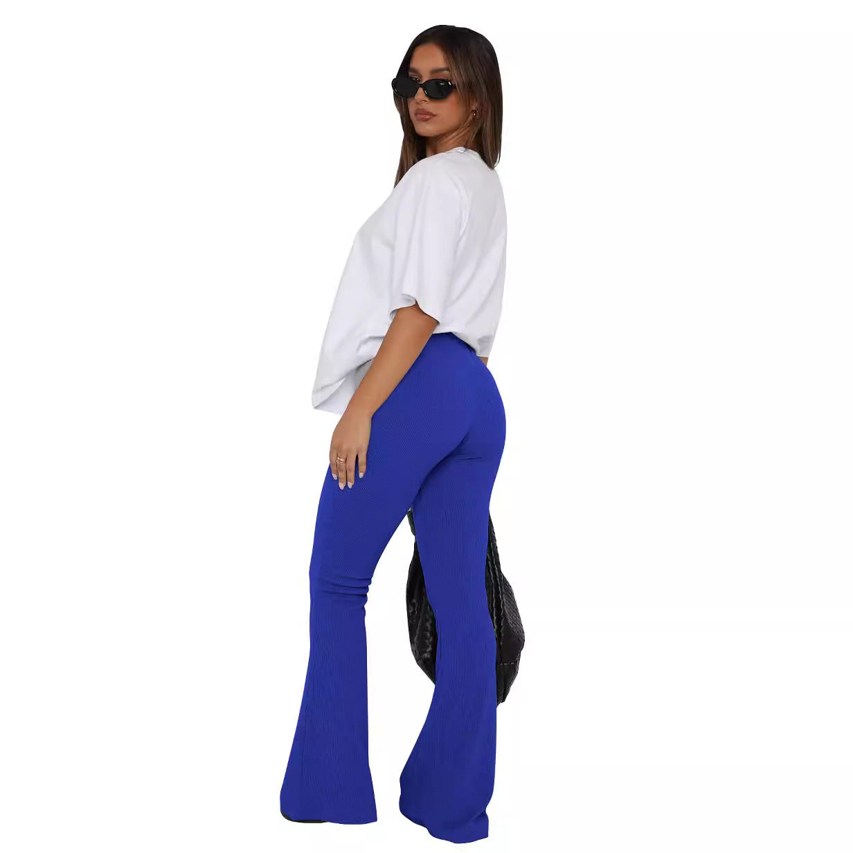 Women Elastic Bell Bottom Pants 12