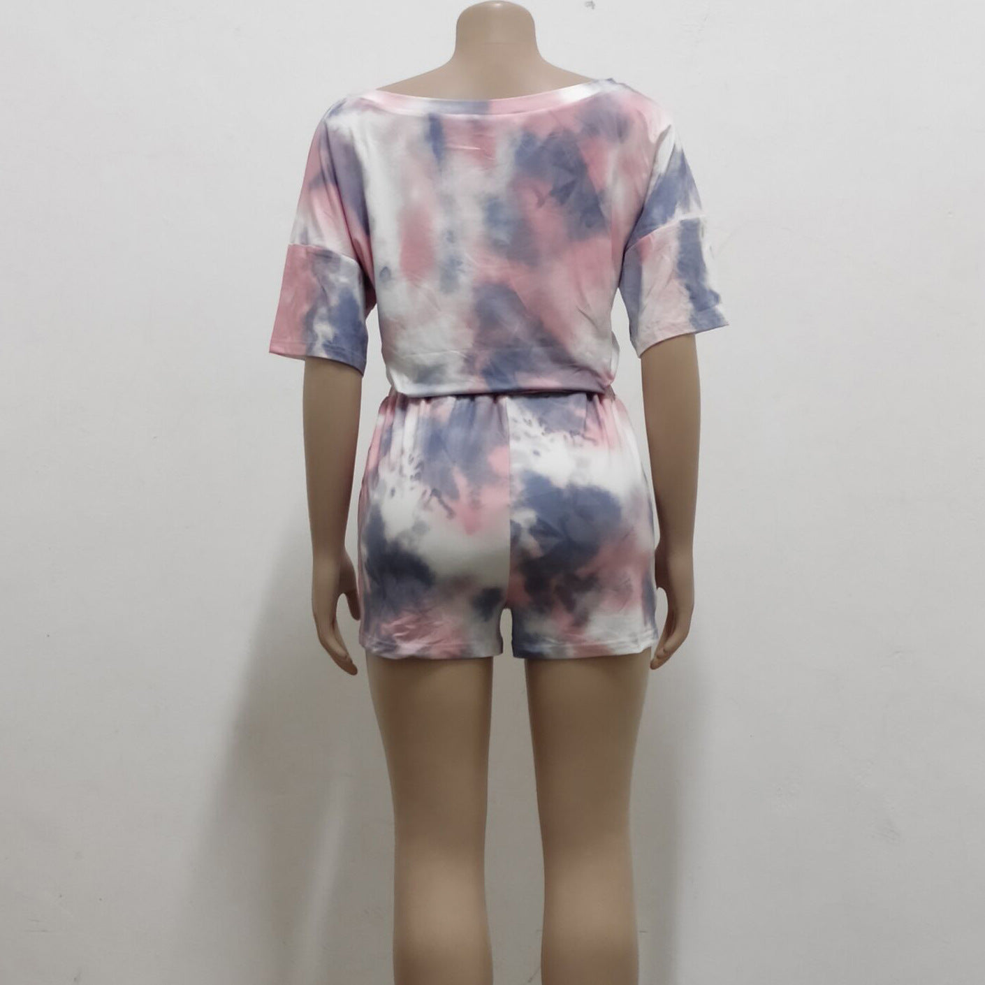 Women Casual Print Top and Shorts Two-piece suit 12