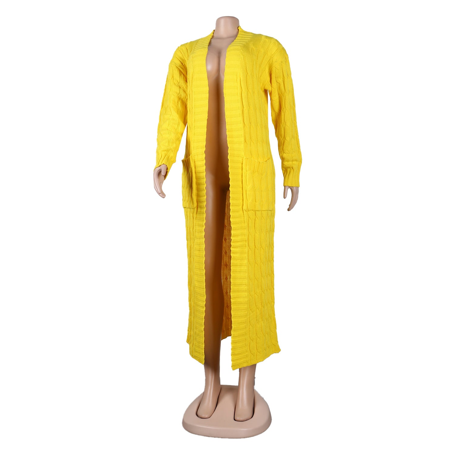 Women Solid Cardigan Sweater 42