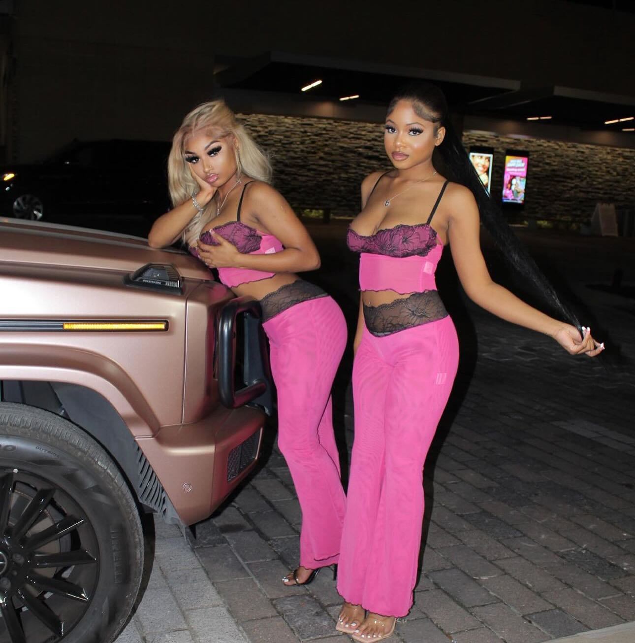 Women sexy suspender print leopard print Top and Pant two-piece set 6