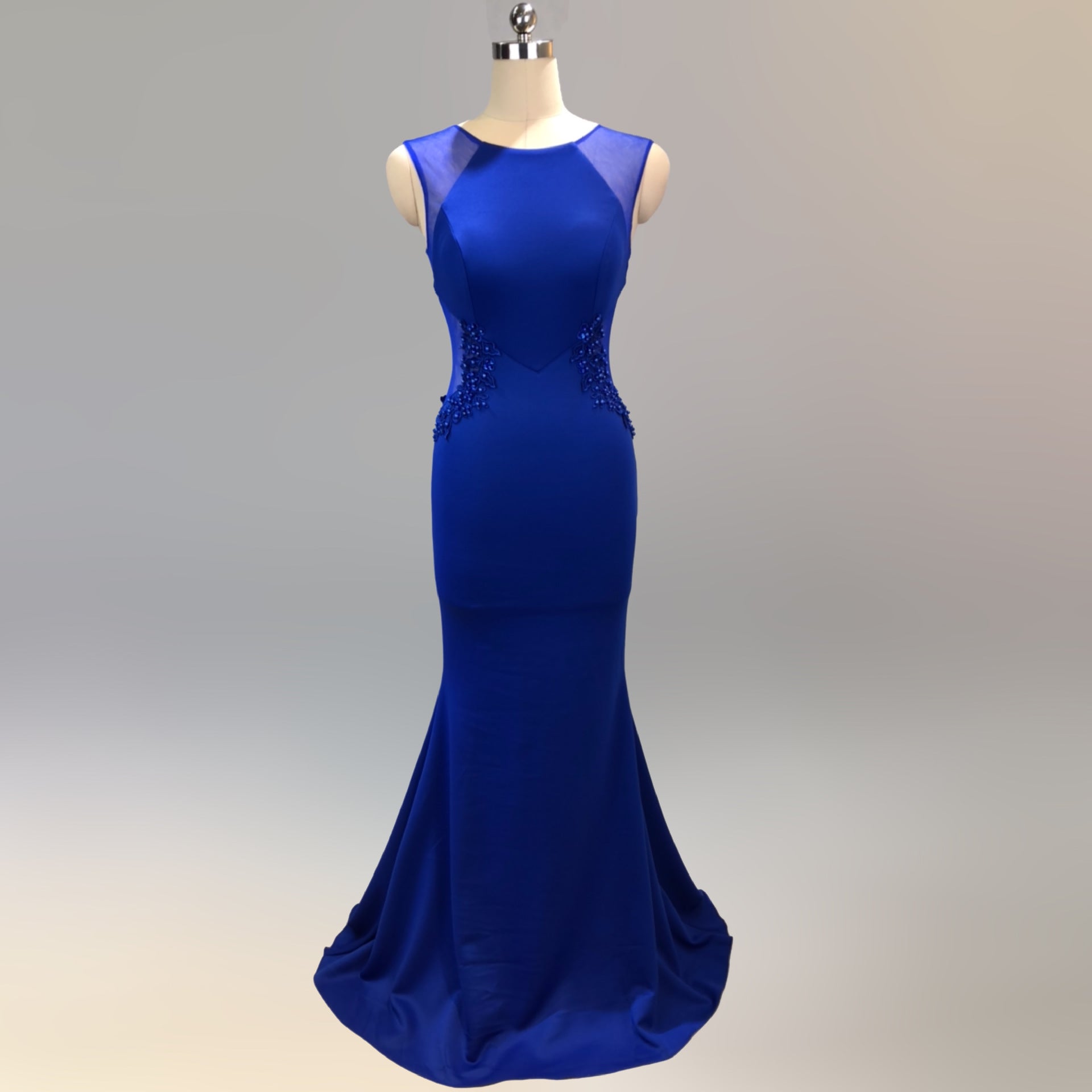 Women Formal Party Slim Elegant Sleeveless Mermaid Evening Dress 8