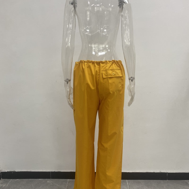 Street Loose Cargo Pants Autumn Fashion Casual Low Waist Plus Size Slim Fit Trousers 17